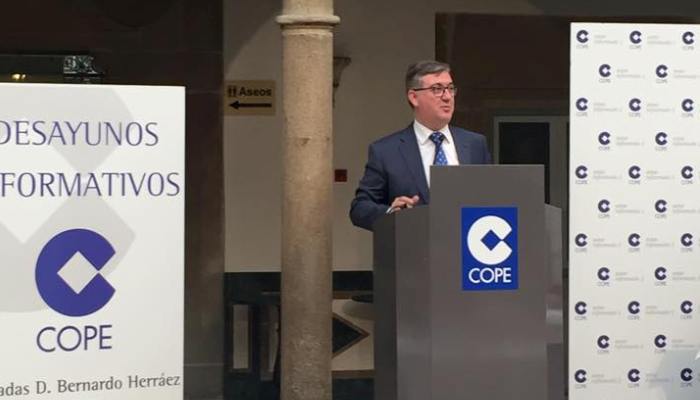 Marcial Marín durante el desayuno informativo  | COPE Ávila