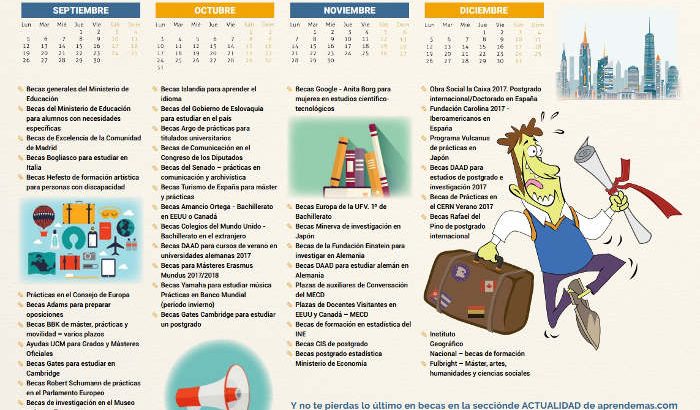 Un calendario de becas para terminar bien 2016