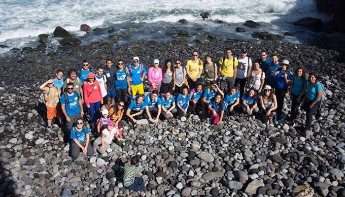 Participantes de Ruta Siete. Limpieza de playa, Costa de Arucas | RU7A 