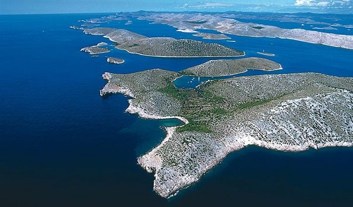 Vista de la isla de Murter, Croacia