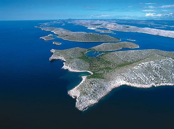 Vista de la isla de Murter, Croacia