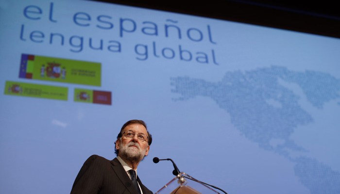 Mariano Rajoy durante la presentación de 'El español, lengua global' | Fuente: MECD