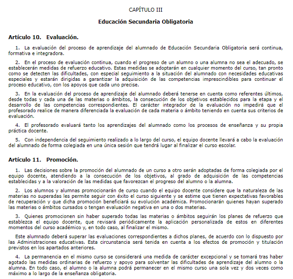 El Gobierno suprime los exámenes de recuperación en ESO