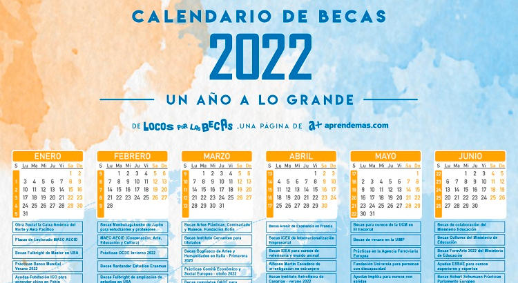 Calendario de Becas 2022: convocatorias por el mundo para un año a lo grande