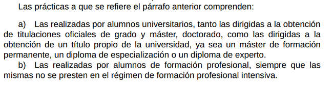 Los becarios cotizarán aunque las prácticas no sean remuneradas