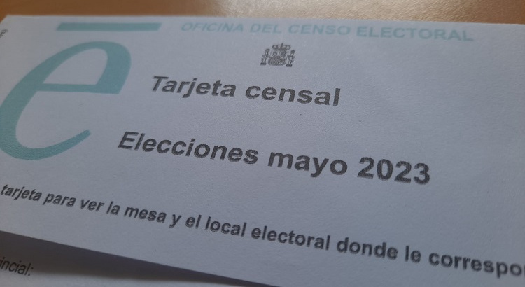Tarjeta censal para las Elecciones de Mayo de 2023.
