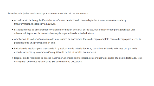 El Gobierno aprueba el Real Decreto que moderniza las enseñanzas de doctorado