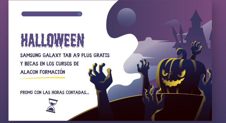 Alacon Formación te embruja este Halloween: Samsung Galaxy Tab A9 Plus gratis y becas