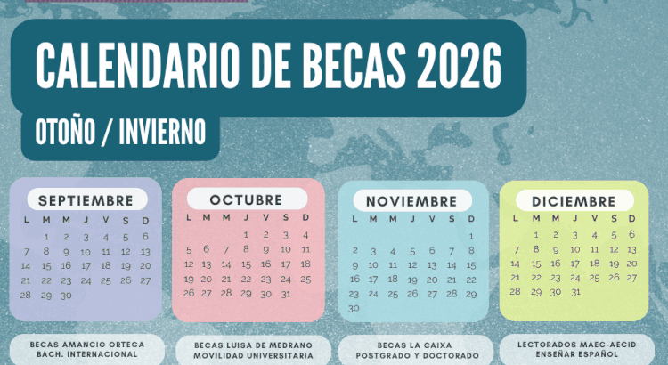 Locos por las Becas reúne en su Calendario de Becas Otoño-Invierno 2026 las convocatorias más importantes que llegan con el nuevo curso. 