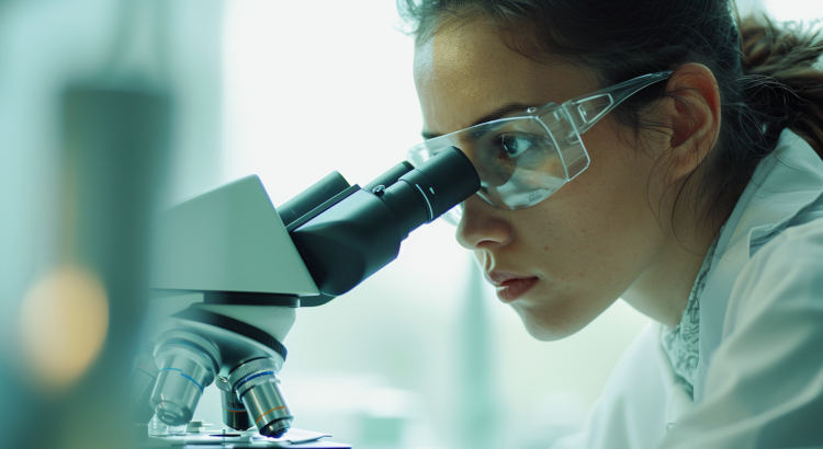 Joven investigadora en el laboratorio. | Magnific 